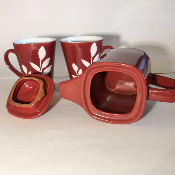 COFFEE/TEA SET W/ 2 CUPS - Picture 5 of 8